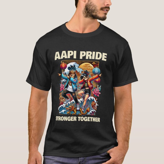 AAPI Pride Stronger Together - Anime for Boys Girl T-Shirt (Front)
