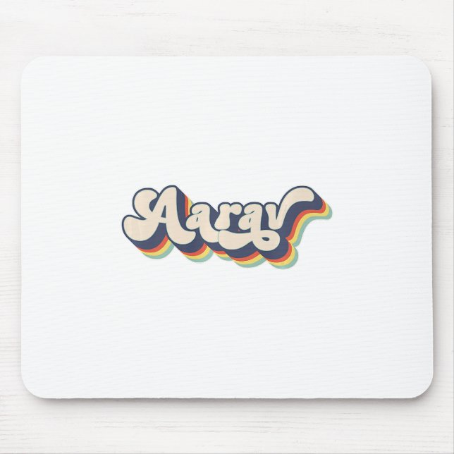 Aarav Name Personalised Surname First Name Aarav P Mouse Pad (Front)
