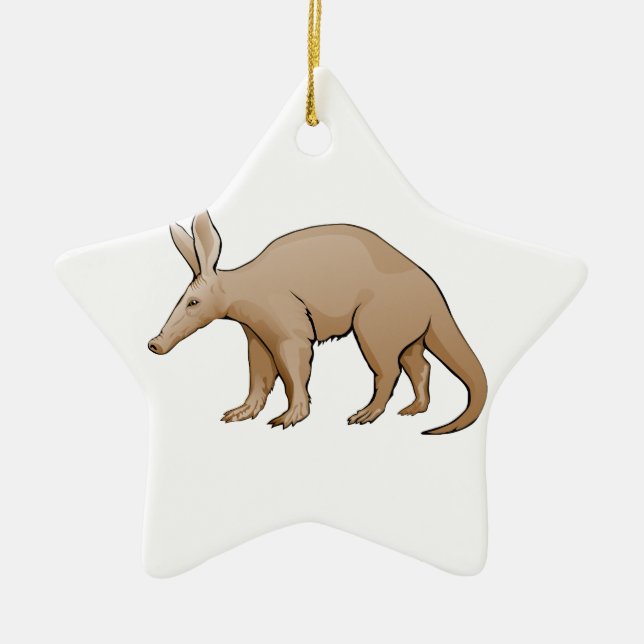 Aardvark Ceramic Tree Decoration (Front)