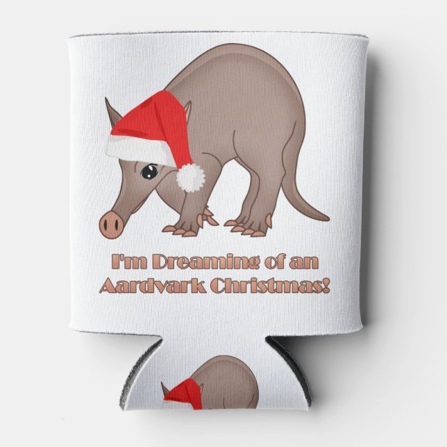 Aardvark Christmas Can Cooler (Front)