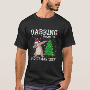 Aardvark Santa Hat Dabbing Around the Christmas Tr T-Shirt