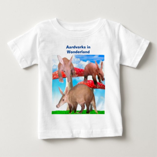 Aardvarks in Wonderland Baby T-shirt  (Front)