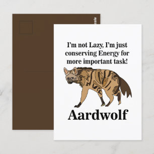 Aardwolf Hyena Spirit Animal Lover Postcard