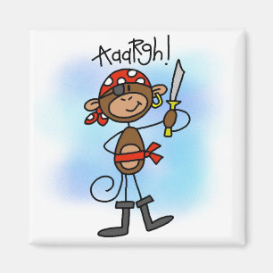 Aargh Monkey Pirate Tshirts and Gifts Magnet
