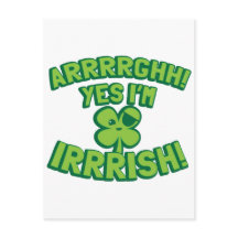 AARGHH YES I'm IRISH with a pirate SHAMROCK