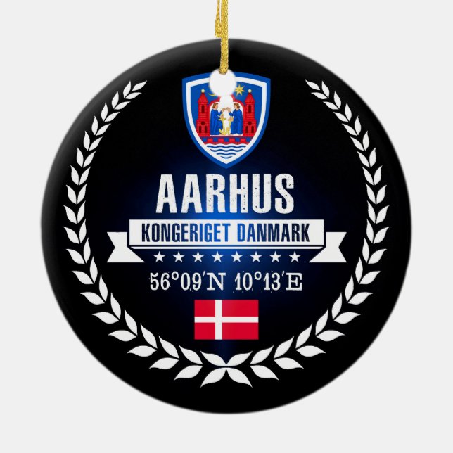 Aarhus Ceramic Tree Decoration (Back)