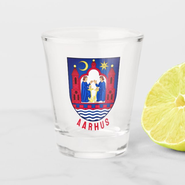 Aarhus coat of arms - DENMARK Shot Glass (Front)