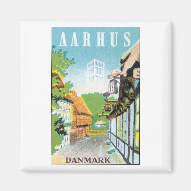 AARHUS, Danmark Magnet (Front)