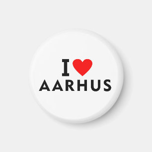 Aarhus Denmark love city heart like travel Magnet