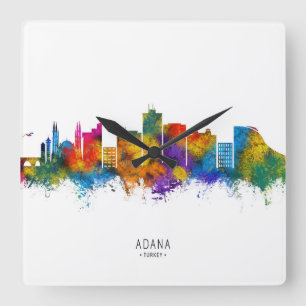 Aarhus Denmark Skyline Square Wall Clock