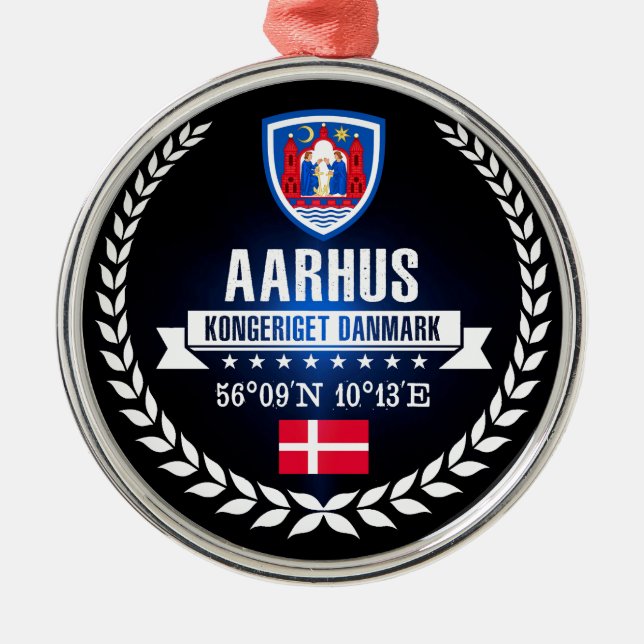 Aarhus Metal Tree Decoration (Front)