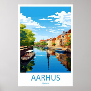 Aarhus Vintage Travel Poster Ski National Park