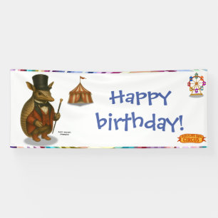 Aaron, aardvark ringmaster banner