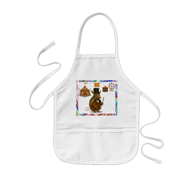 Aaron, aardvark ringmaster kids apron (Front)