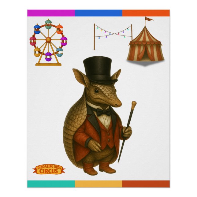 Aaron, aardvark ringmaster poster (Front)