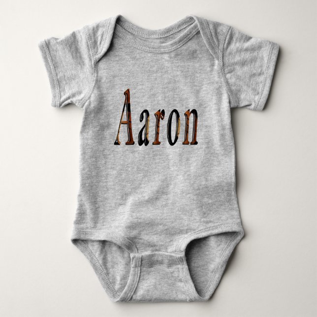 "Aaron and the Game of Glory" His Name Baby Bodysuit (Front)