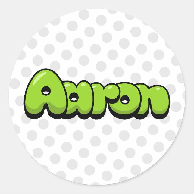 Aaron Classic Round Sticker (Front)