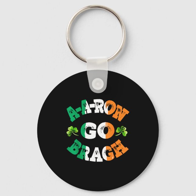 Aaron Erin Go Bragh Shamrock St.patrick's Day  Key Ring (Front)