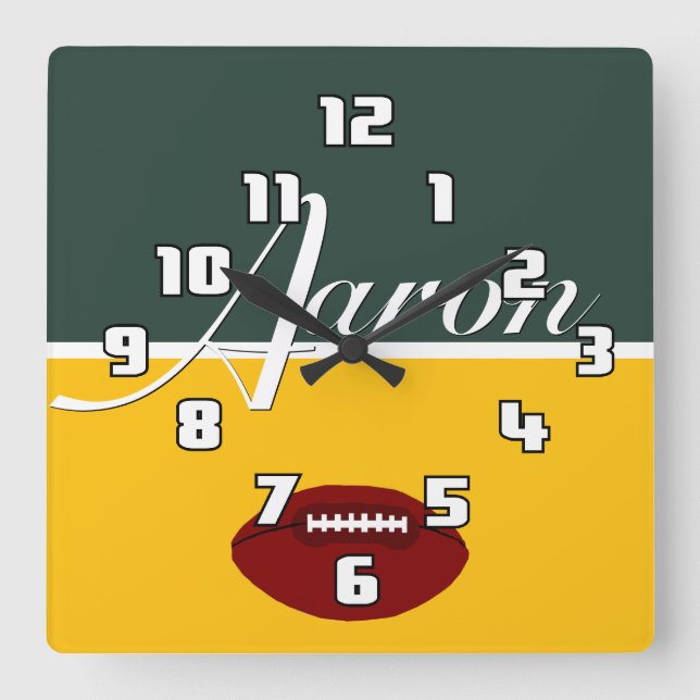 Aaron Football Limon Clock (Front)