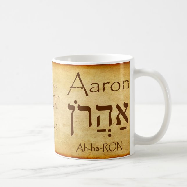 AARON Hebrew Name Mug (Right)