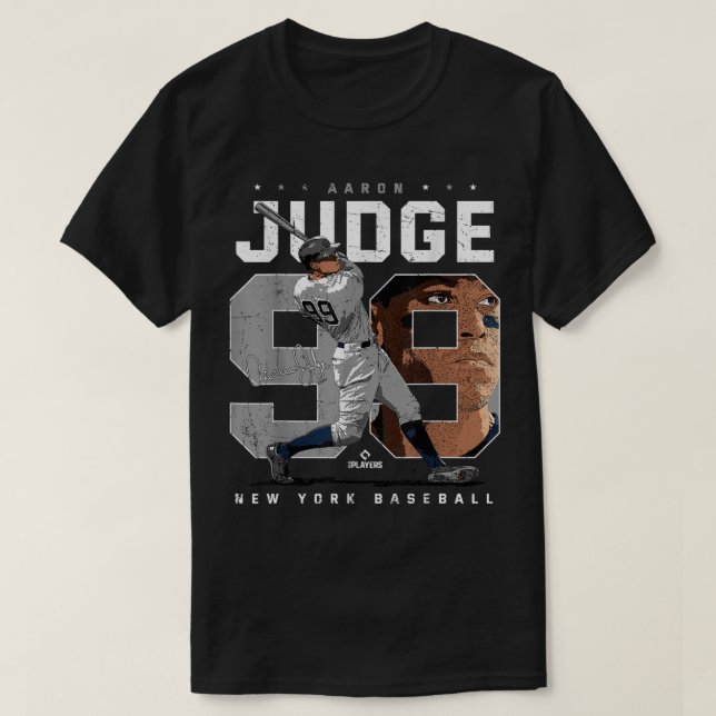 Aaron Judge Number Portrait Baj New York MLBPA  T-Shirt (Design Front)
