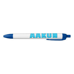 Aaron name black ink pen
