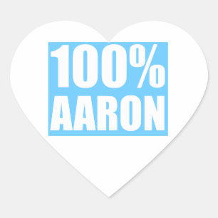Aaron name heart sticker