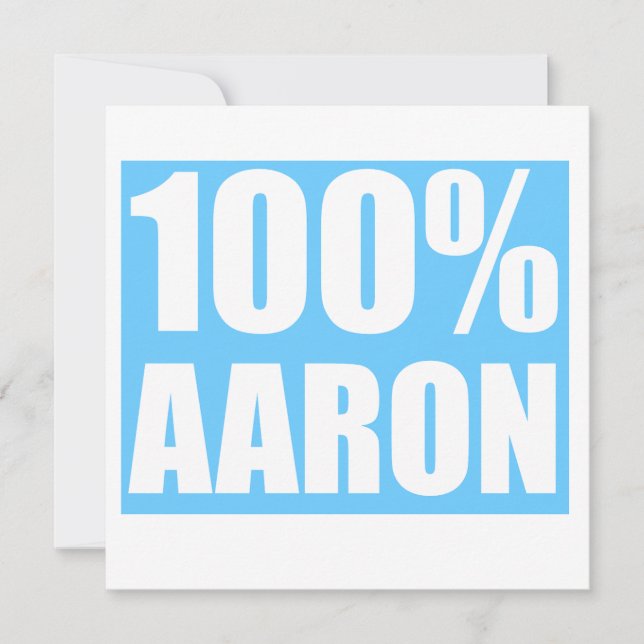Aaron name invitation (Front)