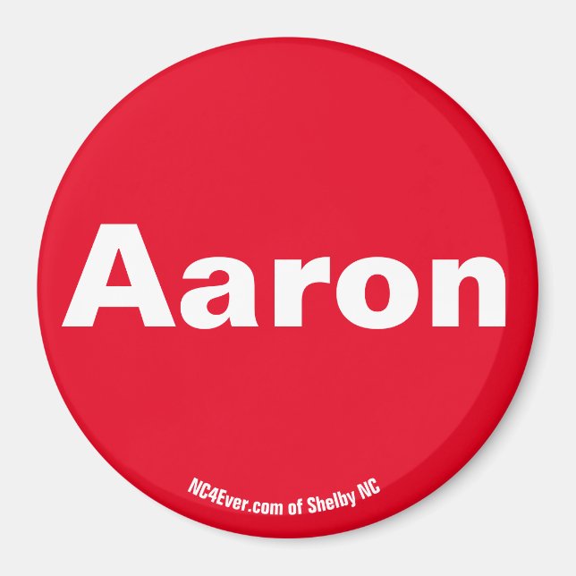 Aaron Red magnet (Front)