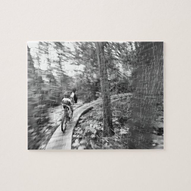 Aaron Rodgers mountain biking on the Stairway to Jigsaw Puzzle (Horizontal)