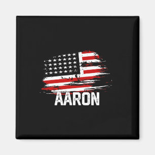 Aaron Usa Flag Personalised 4th Of July Aaron Magnet