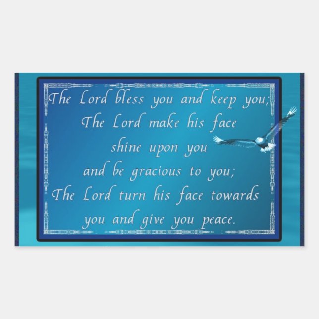 Aaronic blessing! rectangular sticker (Front)