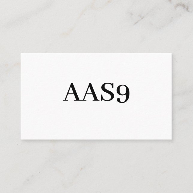 AAS9 BUSINESS CARD (Front)