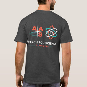 AAS + March for Science; Reverse, Charcoal Grey T-Shirt