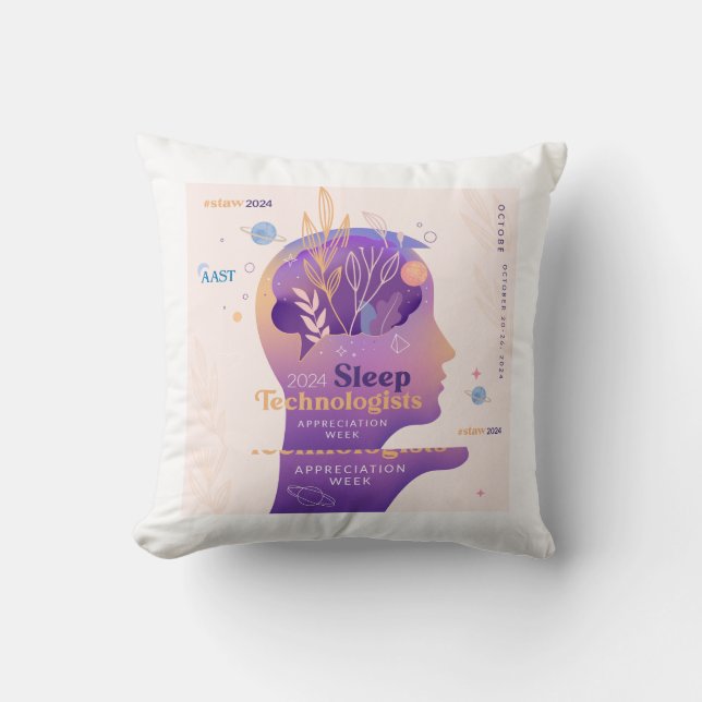 AAST STAW 2024 Throw Pillow (Front)