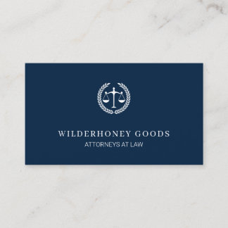 Aattorney lawyer professional Navy Blue Business Card