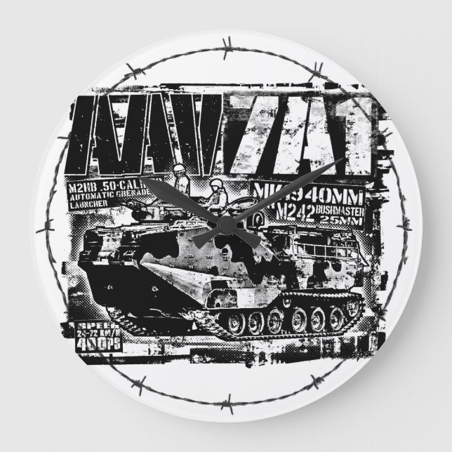AAV-7A1 Large Clock Acrylic Wall Clock (Front)