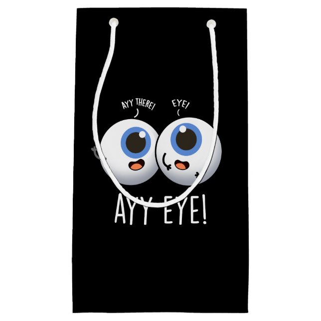 Aay Eye Funny AI Pun Dark BG Small Gift Bag (Front)