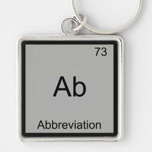 Ab - Abbreviation Funny Chemistry Element Symbol Key Ring