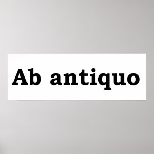 Ab antiquo poster