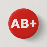 AB+ Blood Type / Group Rh (Rhesus) Positive Badge