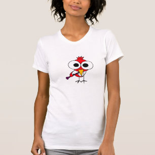 AB- Cardinal Bird Playing Clarinet Cartoon Shirt