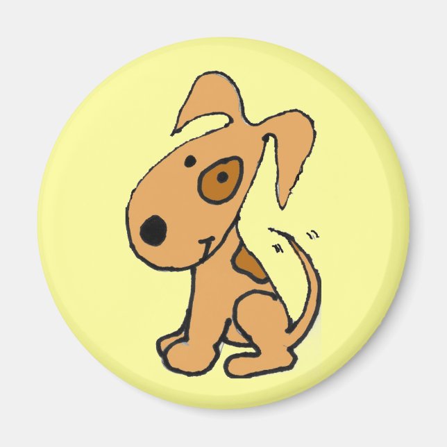 AB- Cute wagging pup design magnet (Front)