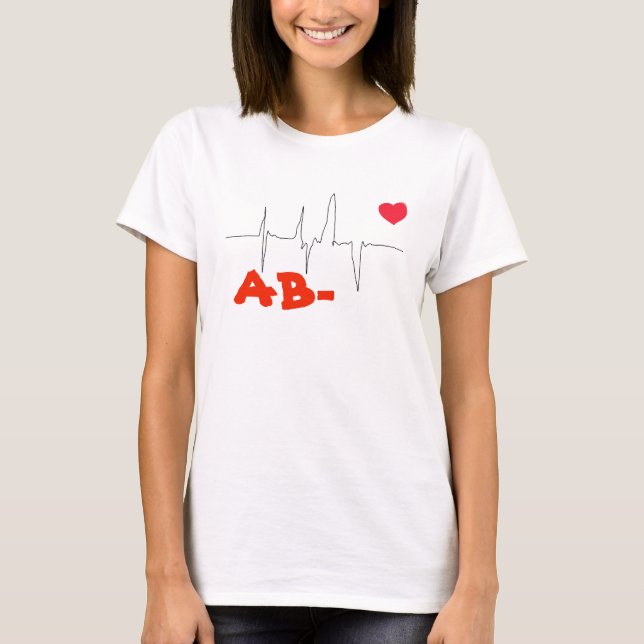 AB- Funky Blood Type Heart Rate Top (Front)
