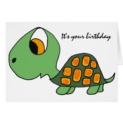 AB- Funny Turtle Birthday Card | Zazzle