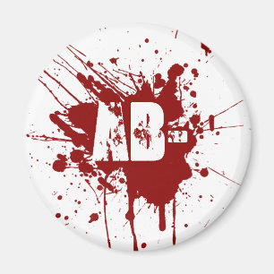 AB Negative Blood Type Donation Vampire Zombie Magnet