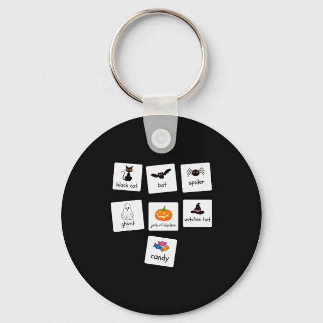 Aba Halloween Special Education Teacher Behaviour  Key Ring (Front)