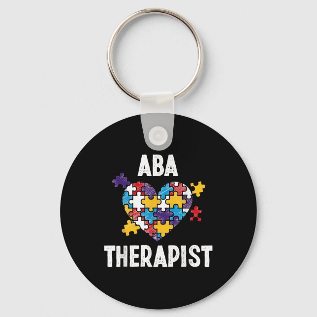 Aba Therapist Training Behaviour Analyst Autism Th Key Ring (Front)