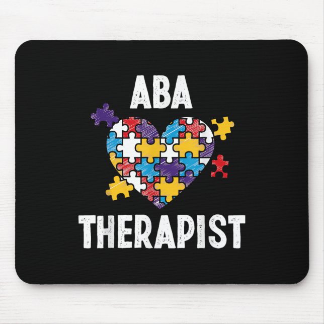 Aba Therapist Training Behaviour Analyst Autism Th Mouse Pad (Front)