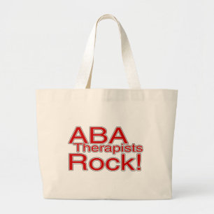 ABA Therapists Rock Large Tote Bag